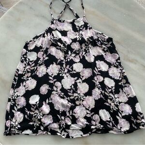 Volcom Floral Black and White Women's Top size M